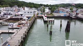 Drone Footage Port Jefferson Village New York June 18th 2020 [upl. by Yehudi]