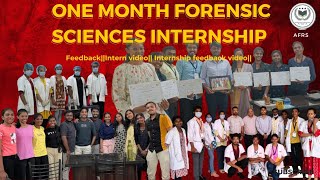 ONE MONTH FORENSIC SCIENCE INTERNSHIP STUDENTS FEEDBACK VIDEO forensicscience forensic Afrs [upl. by Lotti]