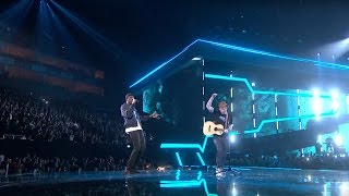 Ed Sheeran – Castle On The Hill amp Shape Of You feat Stormzy Live from the Brit Awards 2017 [upl. by Eicirtap]