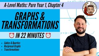 Graphs amp Transformations in less than 22 minutes • ALevel Maths Pure Year 1 Chapter 4 📚 [upl. by Yhtommit]