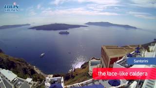 Spectacular Oia Village perched on the caldera rim [upl. by Colas]