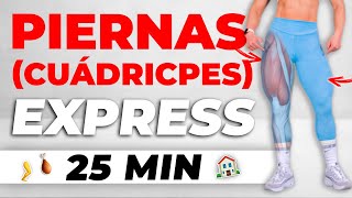 AUMENTAR PIERNAS QUADS RÁPIDO con MANCUERNAS 25 MIN [upl. by Aspa]