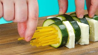 Push Raw Linguine Through Zucchini Stacks For A Primo Dish  Zoodles We Dont Know Her [upl. by Leveridge]