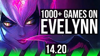 EVELYNN vs FIDDLESTICKS JGL  1000 games  EUW Diamond  1420 [upl. by Tamberg]