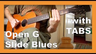 OPEN G SLIDE BLUES on a 1919 Levin Parlor Guitar with TABS ONE MILLION VIEWS [upl. by Afatsom]