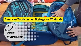 Skybags vs American Tourister vs Wildcraft  Backpacks [upl. by Engeddi610]