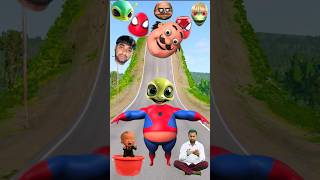 New Spider man Vs Alian motu amp anaya hulk beby me 😆😱 guess the right head viral [upl. by Moor]