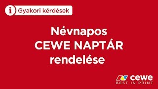 Névnapos amp fényképes CEWE NAPTÁR készítése [upl. by Nozicka]