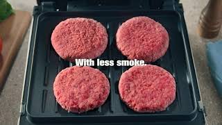 The GEORGE FOREMAN® Contact Smokeless Digital Smart Select Grill  Speed [upl. by Arracat197]