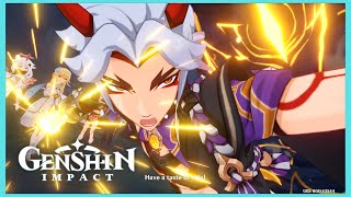 Itto Punch the wall cutscene in Perilous Trail Archon Quest  Genshin Impact [upl. by Lewin754]