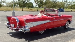 Test Driving 1957 Chevrolet Bel Air Convertible 283 V8 4 BBL [upl. by Akcirred]