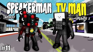 Aku Membuat TITAN TV MAN UPGRADE 2 VS SPEAKERMAN BROKEN Di Brookhaven Wcodes  Roblox Part 11 [upl. by Ettereve940]