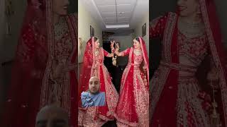 ❤️❤️twin sisters🫶❤️👌wedding bride twining twinqueens indianwedding twinning fashion makeup [upl. by Yesoj880]