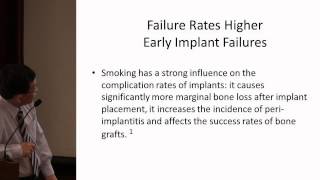 Dental Implants CPG Launch  Smoking and Dental Implants 2 of 3 [upl. by Conrade]