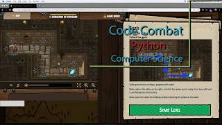 Code Combat Dungeons of Kithgard  Level 1 Python Tutorial with Solution [upl. by Duffie]