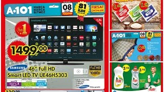 A101 8 ocak 2015 aktüel ürünler kataloğu Samsung Full HD Smart LED TV [upl. by Aihsal]