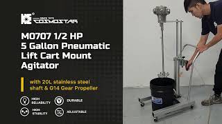 Cosmostar M0707 12 HP 5 Gallon Pneumatic Lift Cart Mount Agitator [upl. by Edvard]