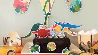 Gâteau danniversaire sur le thème des Dinosaures [upl. by Lienahs]