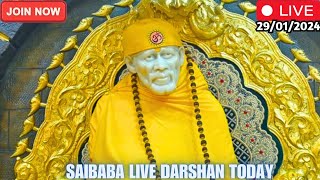 🔴 Sai Baba Live Darshan Today  29  January 2024  Monday  Saibaba  Shirdilive ©️ SSST [upl. by Allayne]