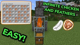 EASY 121 AUTOMATIC CHICKEN FARM TUTORIAL in Minecraft Bedrock MCPEXboxPS4Nintendo SwitchPC [upl. by Gilberto]