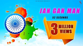 JAN GAN MAN  RASHTRA GAAN  INDIAN NATIONAL ANTHEM in 52 sec Kapil Jangir [upl. by Felix]