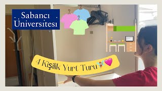 Sabancı Üniversitesi 4 kişilik yurt turu🏘️ yurt yurtturu [upl. by Htebsil]