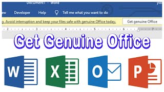 How to Remove Get Genuine Office Notification on Microsoft Office Products Word Excel ppt [upl. by Nannette]