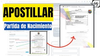 COMO APOSTILLAR PARTIDA DE NACIMIENTO Paso a Paso [upl. by Sells308]