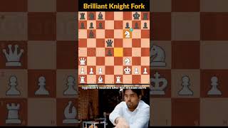 Brilliant Knight fork 🍽️ shorts chess [upl. by Shlomo]