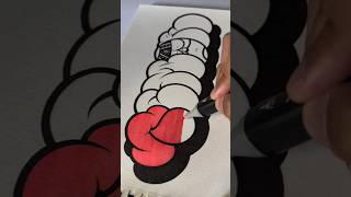 COLORING A GRAFFITI THROWIE 🖍️ graffitiart graffiti shorts [upl. by Mayap65]