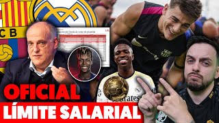 💥¡¡OFICIAL el NUEVO LÍMITE SALARIAL del BARÇA y REAL MADRID TEBAS sobre VINI y NICO · GAVI REGRESA [upl. by Llezom]