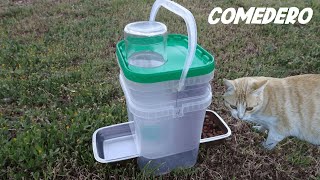 Dispensador de Comida y Agua Casero para Mascotas  Comedero Automático y Portátil  Como se Hace [upl. by Steffane]