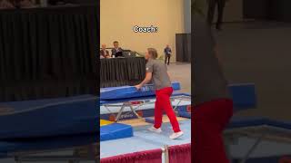 Those judges were debating the call😅 gymnastics flips fails trampoline sports olympics [upl. by Neelyaj]