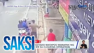 Mekaniko arestado matapos manapak ng MMDA enforcer sa clearing operation  Saksi [upl. by Jacky]