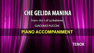 Che gelida manina  Puccini Karaoke  Score guide  Tenor [upl. by Yessac]