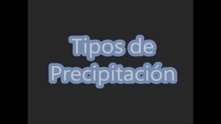 Tipos de precipitación Hidrología [upl. by Adnalor]