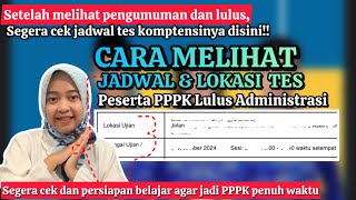 CARA MELIHAT JADWAL TES KOMPETENSI PPPK 2024  Tanggal Tes Sesi dan Ruangannya [upl. by Welles]