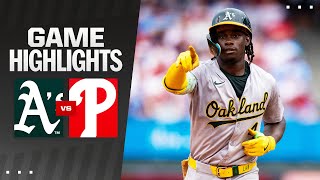 As vs Phillies Game Highlights 71424  MLB Highlights [upl. by Llenrad]