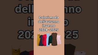 Colori moda autunno inverno 2024  2025 [upl. by Prochora141]