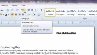 How to create numbered headings in MS WORD [upl. by Anirrok]