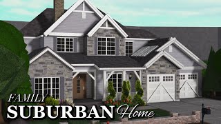 Family Suburban House Exterior Speedbuild I Bloxburg I 103k I Layouts Included [upl. by Tse]