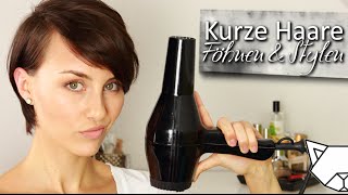 Kurze HaarePixie  Föhnen amp Stylen [upl. by Arehahs]