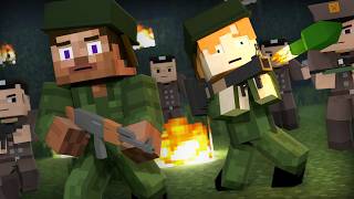 Steve Went To The Army  Alex and Steve Life Minecraft Animation [upl. by Arorua]