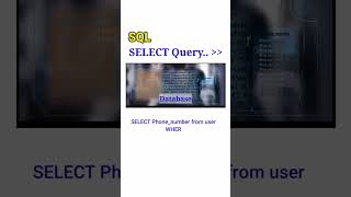 The Most Powerful SQL Command SELECT sql shorts [upl. by Leirza342]