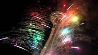 Seattle WA USA Space Needle New Years 2011 [upl. by Shir]