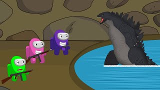 AMONG US Water Scarcity  Shin Godzilla Monsters Defense HD  AMONG US ANIMATION CARTOON [upl. by Noillid]