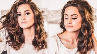 How To Easy Wavy Hairstyle Tutorial  Medium Length To Long [upl. by Ashwin]