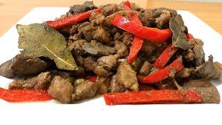 IGADO RECIPE  ILOCANO STYLE  PORK LIVER AND BELLY INGREDIENTS [upl. by Aihseyn]