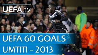 Samuel Umtiti v Tottenham 2013 60 Great UEFA Goals [upl. by Vallo]