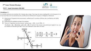 Série 10 Problème 3TD1 Mécanique Vibratoire ENSAM MEKNES Equation diff  résolution [upl. by Nrev]